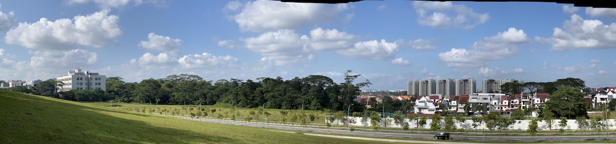 Panoramic view of the surrounding area near Lentoria Condo on Lentor Hills Road (Parcel B) showing natural and urban landscapes. Development by TID Hong Leong and Mitsui Fudosan